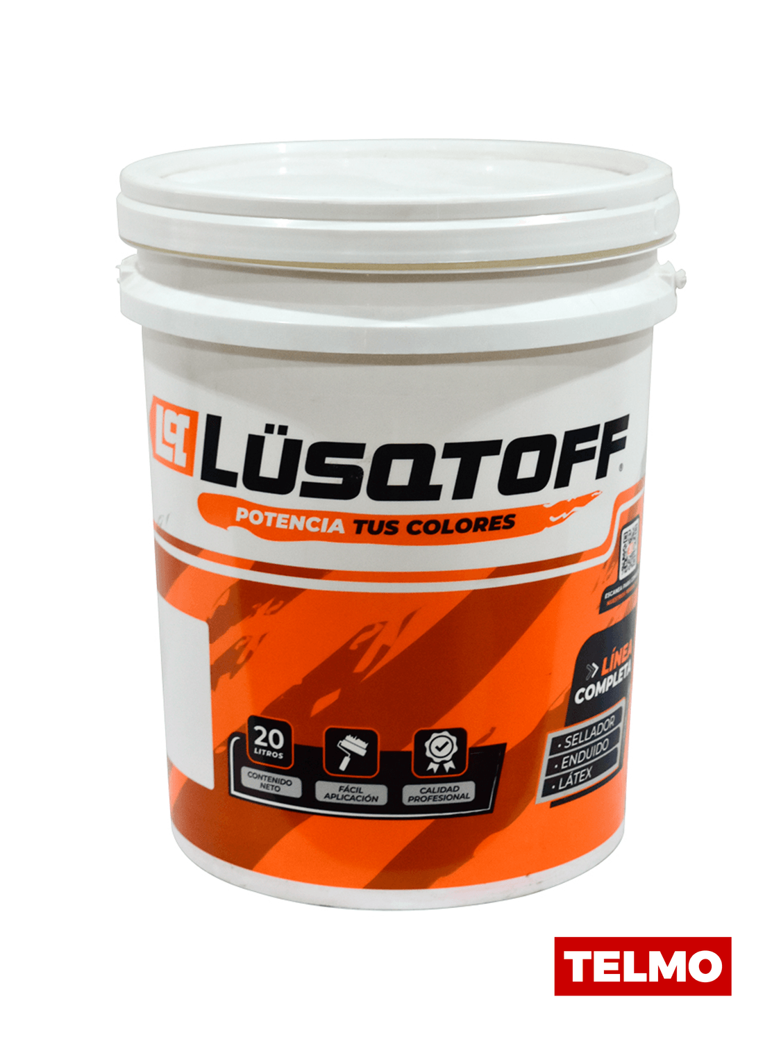 Látex Interior Exterior Mate 20 Litros LLEXT20-8 - Lusqtoff, foto real