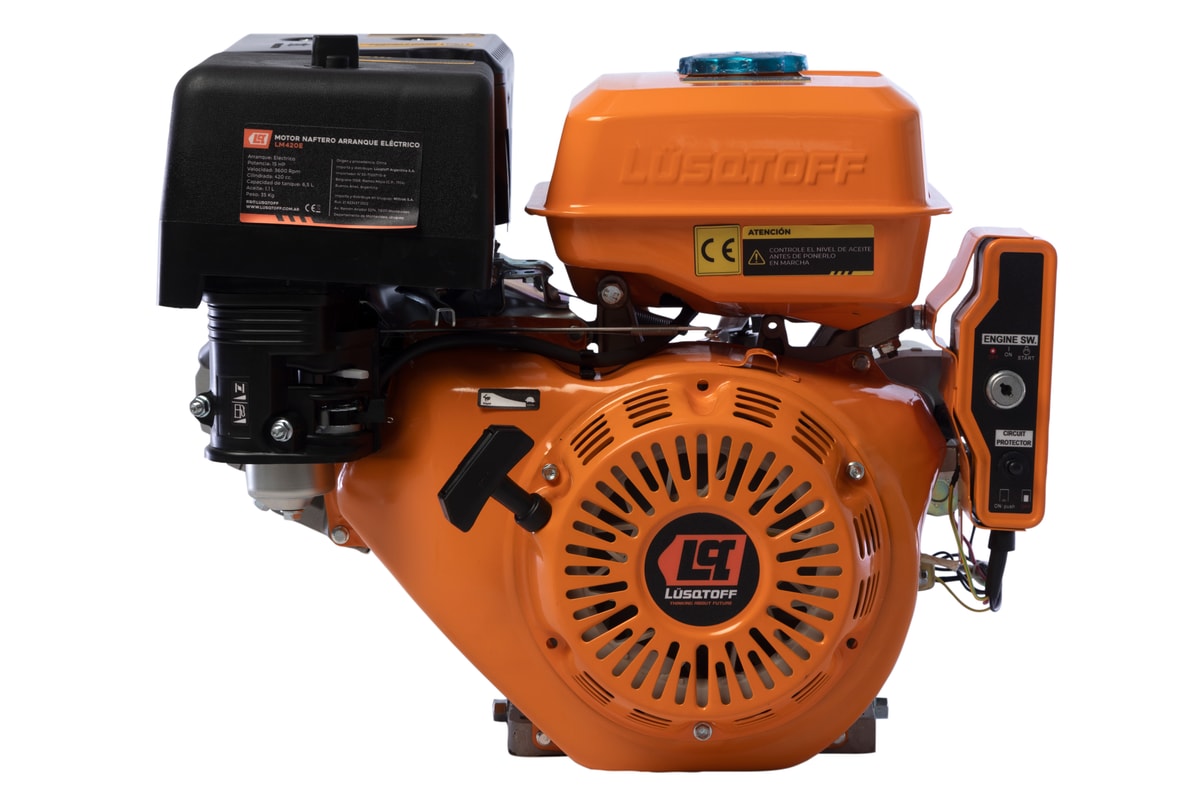 Motor Naftero 15HP 414cc Arranque Eléctrico LM420E - Lusqtoff