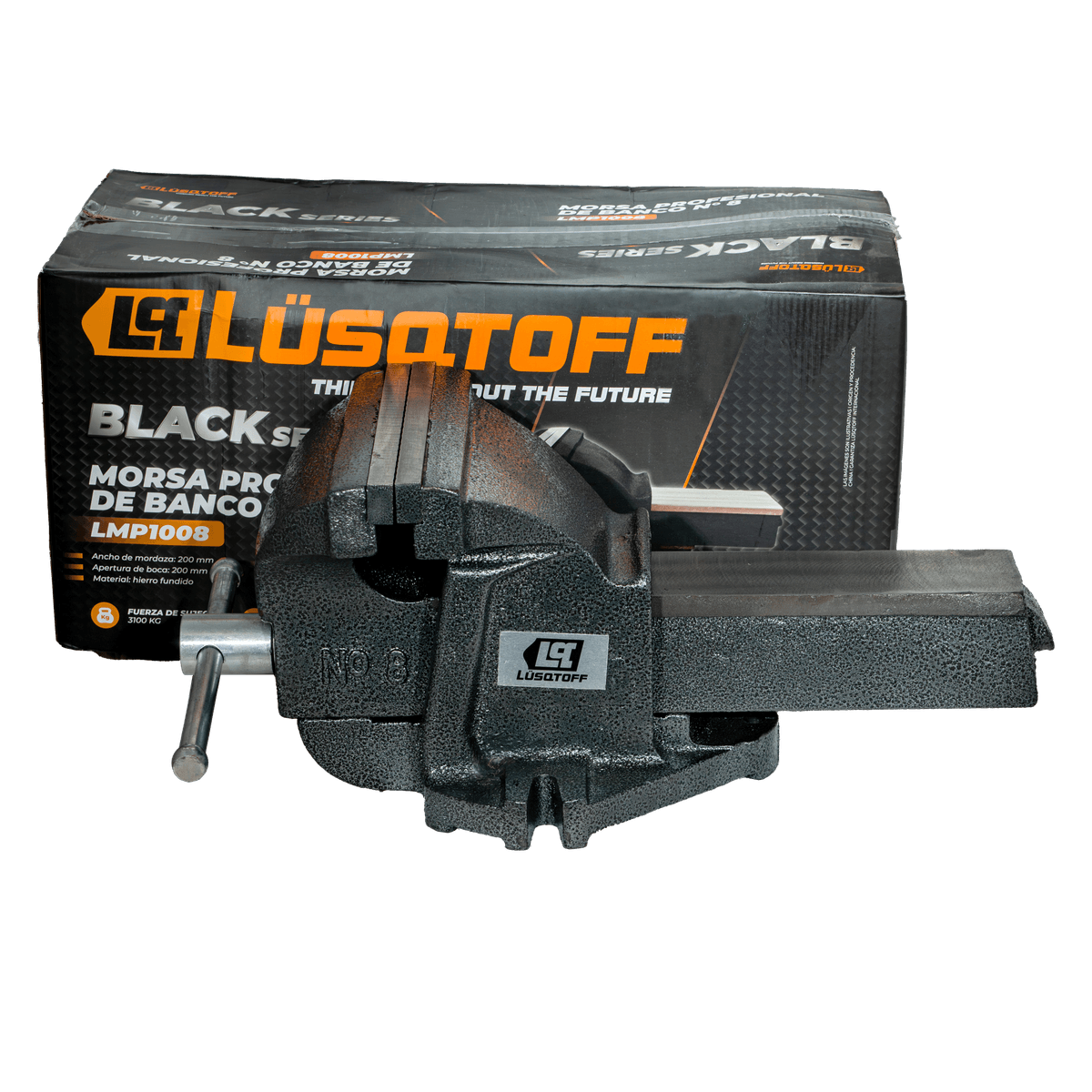 Morsa De Banco Profesional 8" Apertura 200mm LMP1008 - Lusqtoff