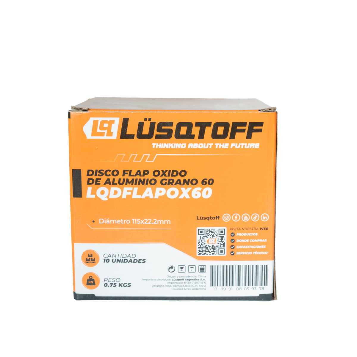 DISCO FLAP OXIDO DE ALUMINIO GRANO 60