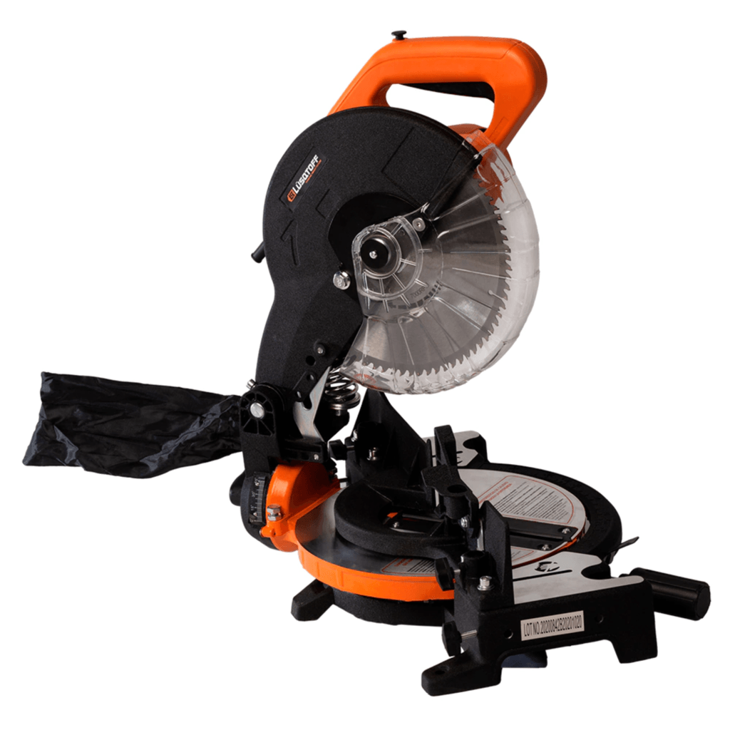 Sierra Ingletadora Telescópica 1800W 255mm 10" Corte 80x325mm 5000 RPM + Prensa + Bolsa Recolectora LQI-1800 - Lusqtoff
