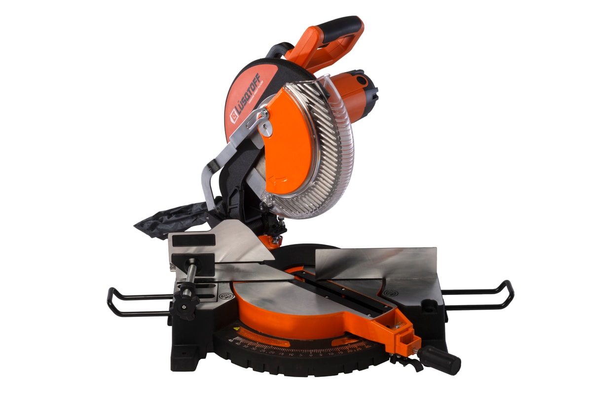 Sierra Ingletadora Banco 2000W 305mm 12" Corte 72x180mm 4500 RPM + Bolsa Recolectora + Lentes + Guantes LQI-2000 - Lusqtoff