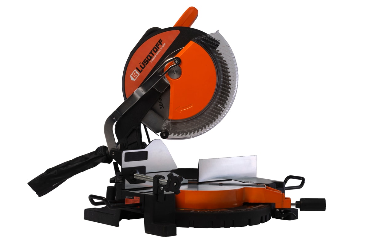 Sierra Ingletadora Banco 2000W 305mm 12" Corte 72x180mm 4500 RPM + Bolsa Recolectora + Lentes + Guantes LQI-2000 - Lusqtoff