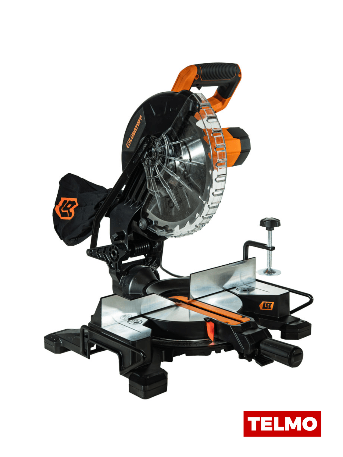 Sierra Ingletadora 1700W 255mm 10" Corte 70x140mm 5000 RPM Bisel 0-45° + Disco 24 Dientes + Prensa + 2 Extensiones LQI1700-8 - Lusqtoff, foto real