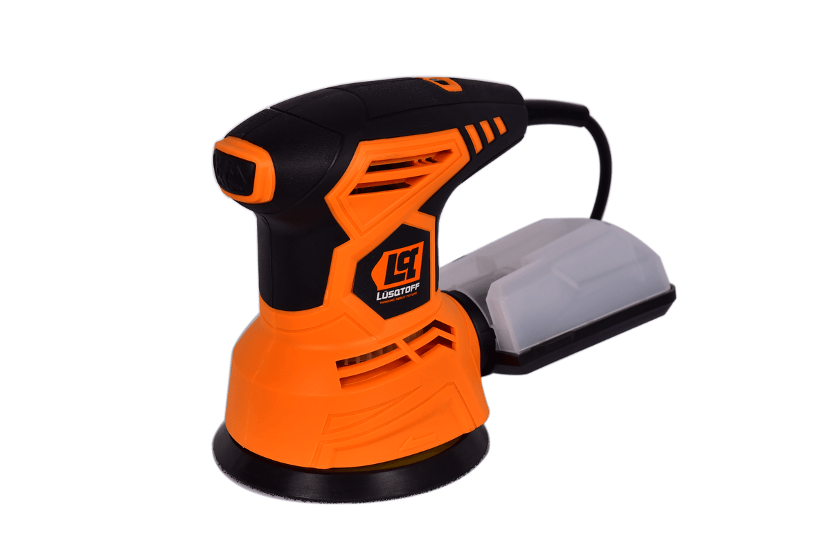 Lijadora Roto Orbital 300W 125mm 5" Velocidad Variable 6000-13000 RPM Velcro + Disco Lija + Recolector LRL300-8 - Lusqtoff
