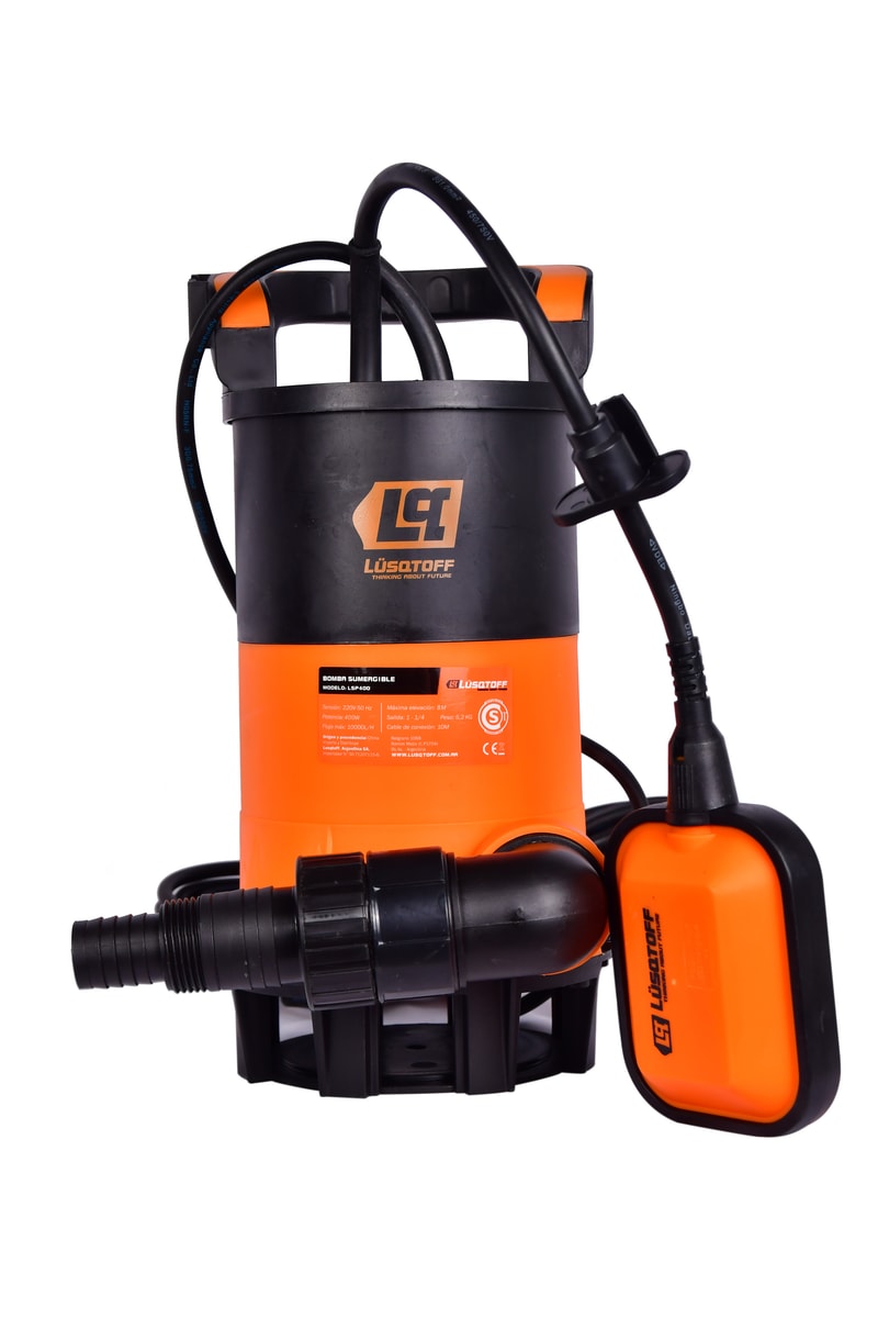 Bomba Sumergible 3en1 400W 0,5HP 166L/min Elevación 6m LSP-400 - Lusqtoff
