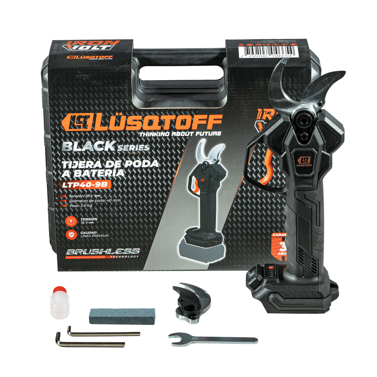 Tijera de Poda A Batería 18V 40mm Brushless LTP40-9B - Lusqtoff