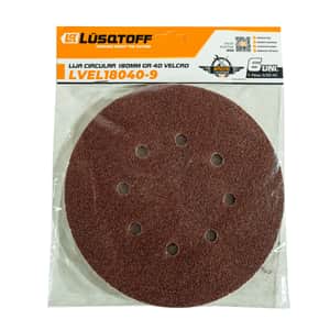 Lija Velcro 180mm Grano 40 x6 LVEL18040-9 - Lusqtoff