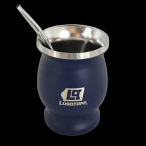 Mate Acero Inoxidable 300ml Azul Con Bombilla MATLA-8B - Lusqtoff
