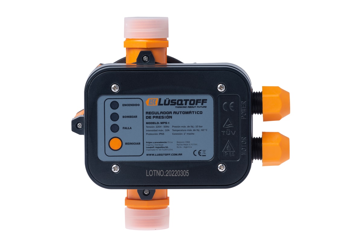 Regulador Automático Presión Agua Press Control 10 Bar Conexión 1" IP65 MPS-1 - Lusqtoff