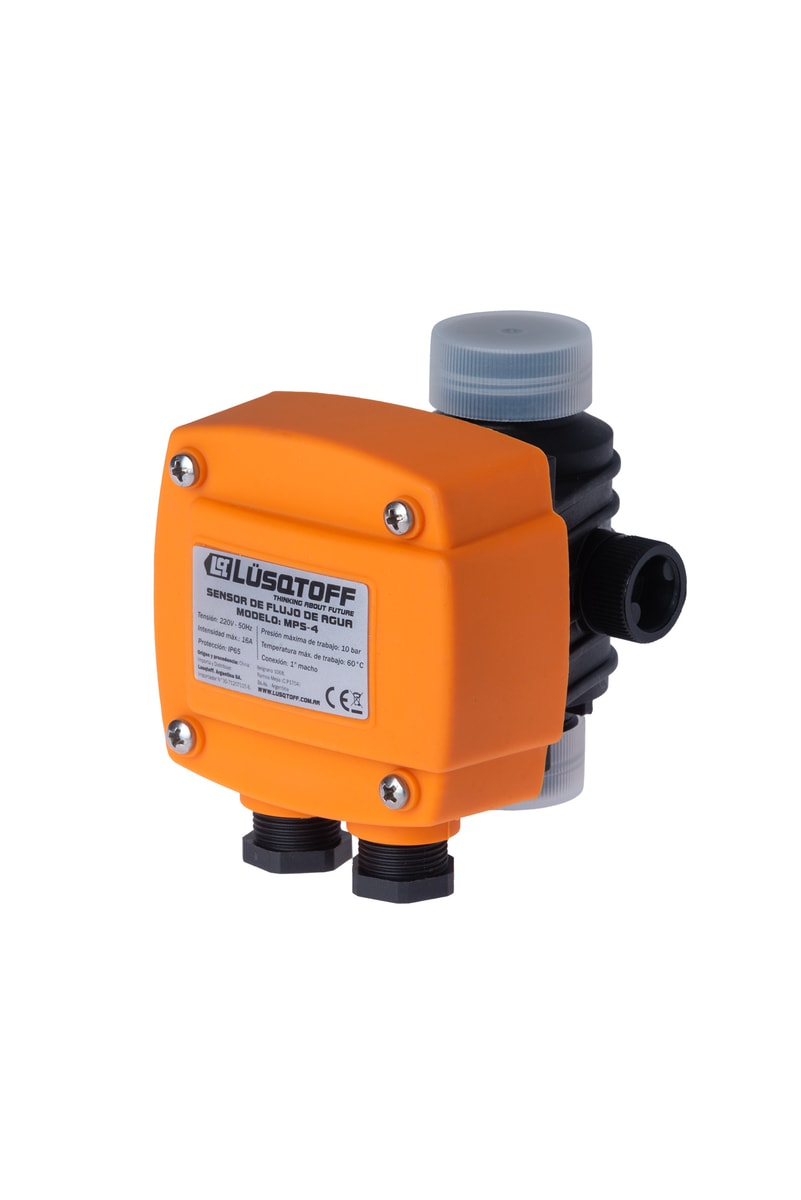Sensor Flujo Agua 16A 10bar Conexión 1" IP65 MPS-4 - Lusqtoff