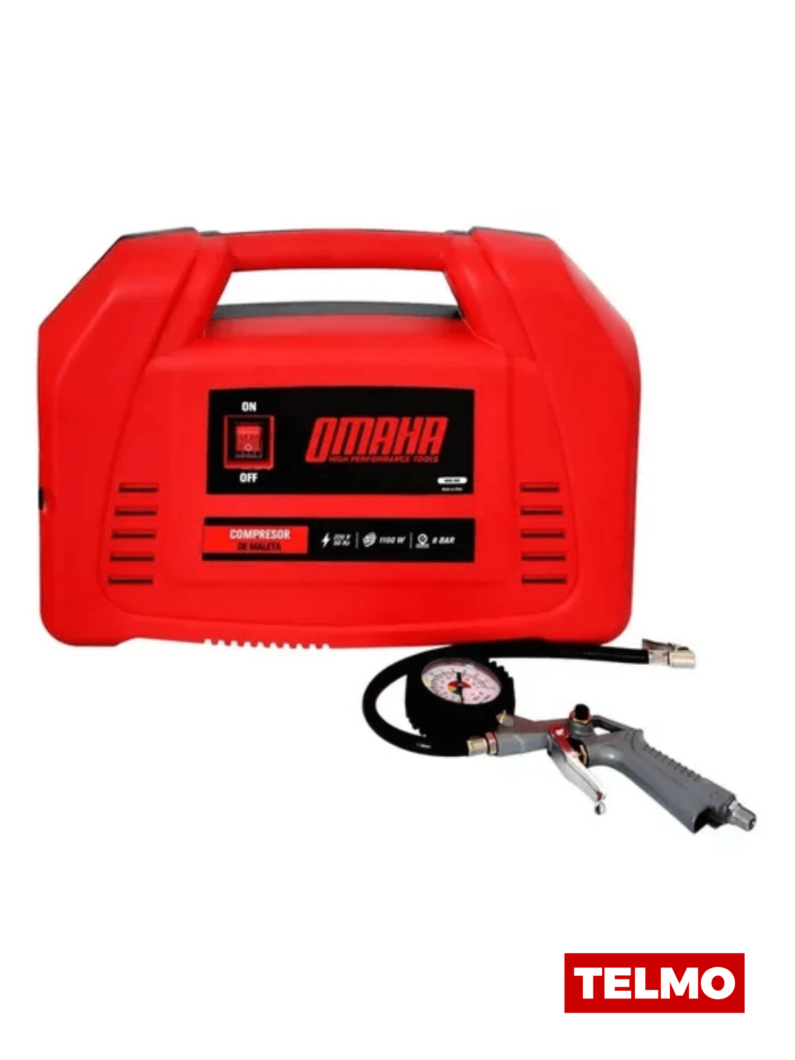 Compresor Maletín Portátil 1100W 8bar 888 - Omaha