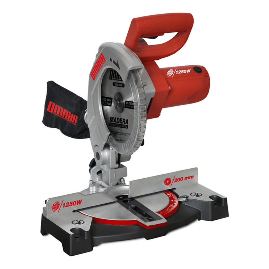 Sierra Ingletadora 1250W Disco 200mm 4500RPM Bisel 45° SI-8 - Omaha