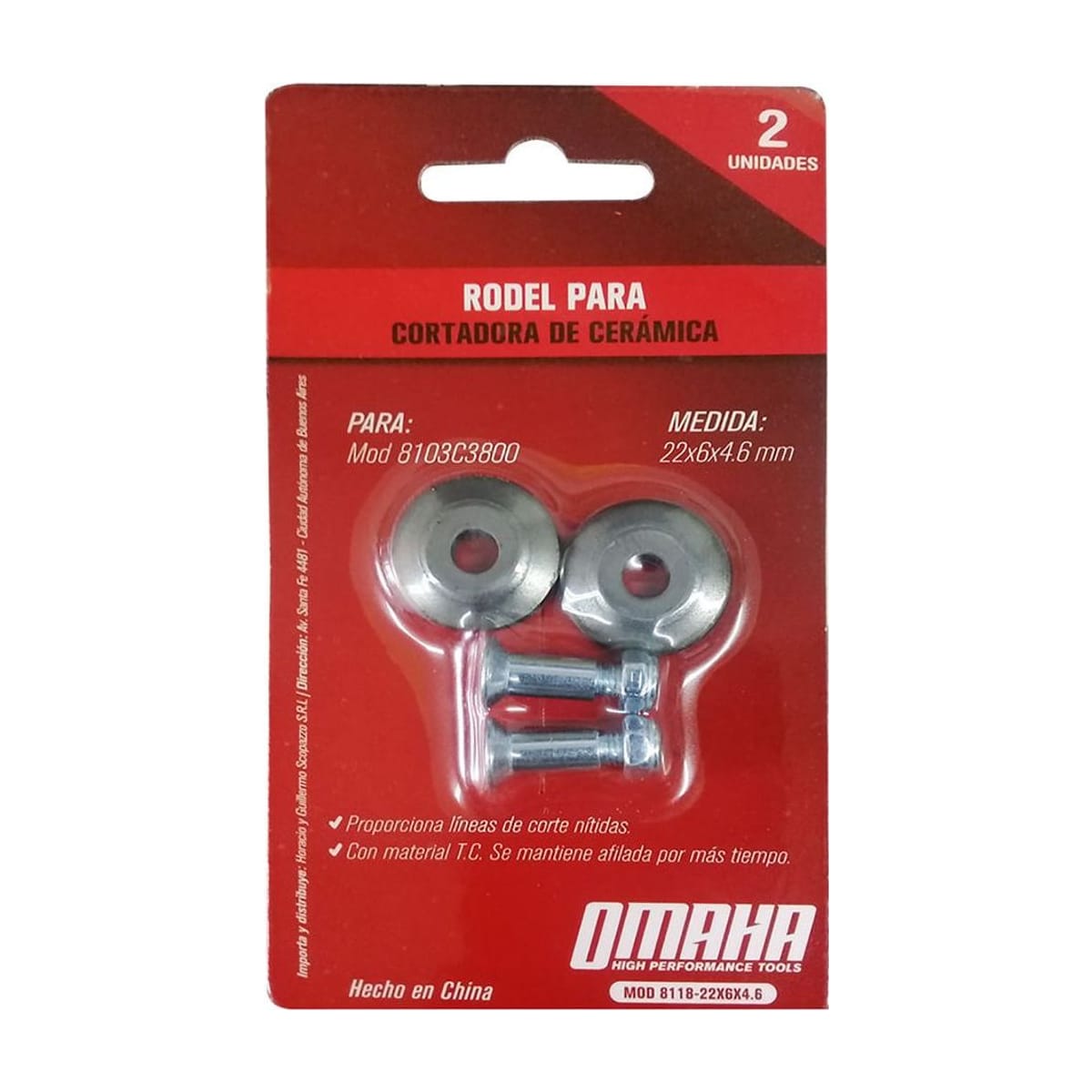 Rodel Para 8103C3800 Carburo Tungsteno 22x6x4.6mm 8118-22X6X4.6 - Omaha