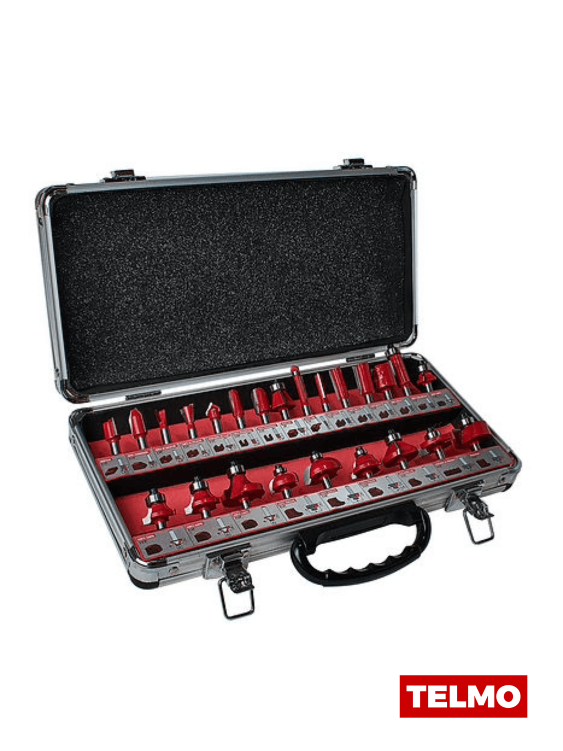 Set Fresas Router Madera + Maletín Aluminio 24 Piezas SFR-24 - Omaha