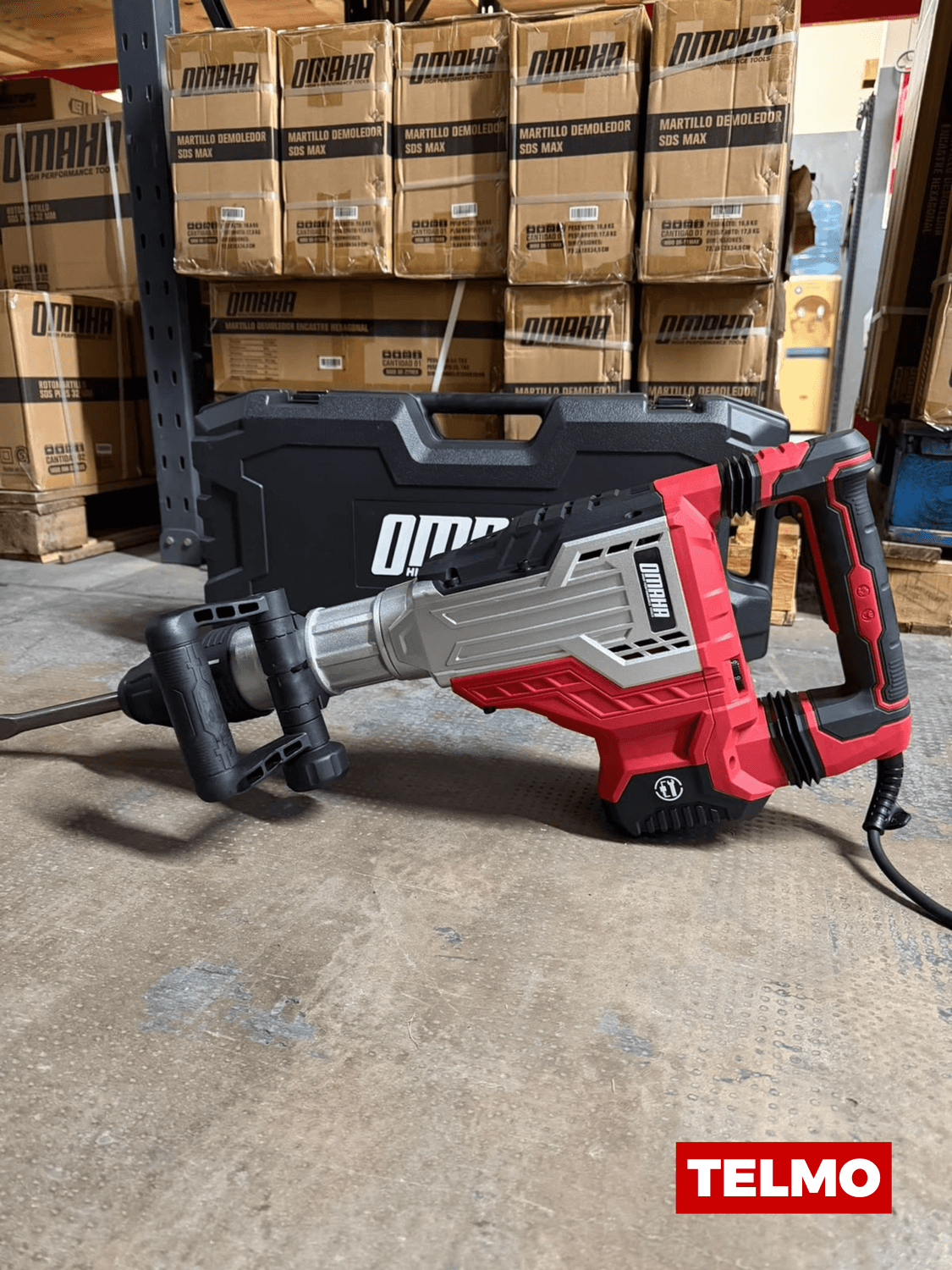Martillo Demoledor 1600W 25 Joules SDS Max + Cinceles + Maletín DE-11MAX - Omaha