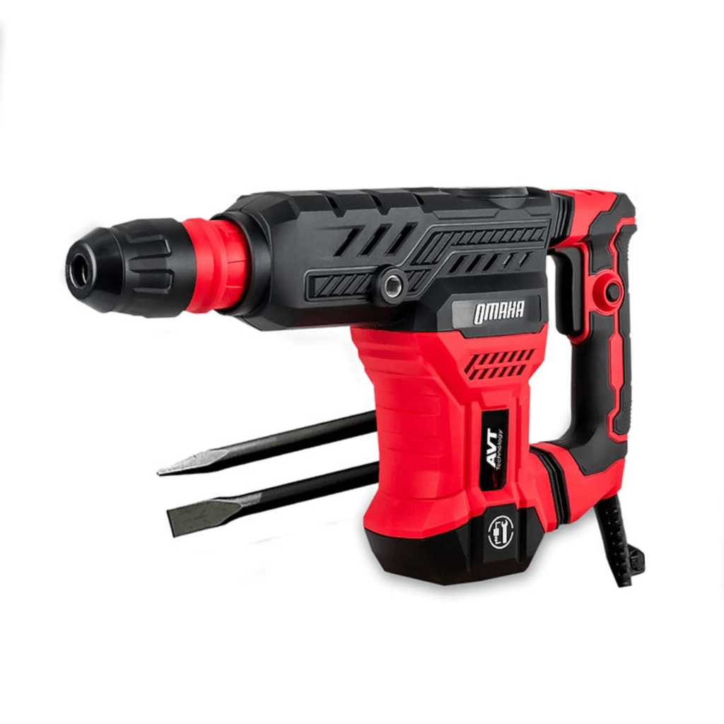 Martillo Demoledor SDS Max 1300W 18J + 2 Cinceles + Maletín DE-6MAX - Omaha