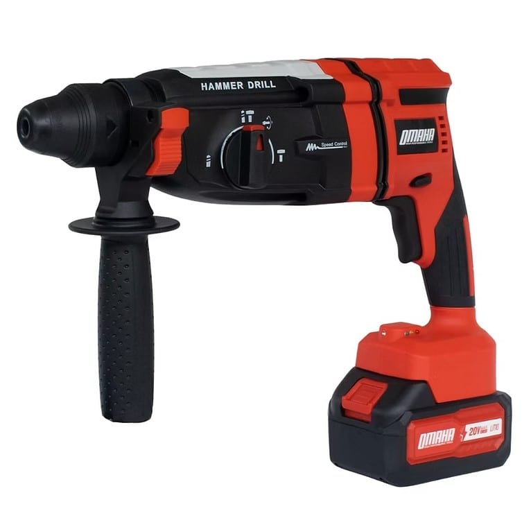 Rotomartillo a Batería SDS Plus 25mm Brushless + Batería 4Ah + Cargador RMBAT-20K - Omaha