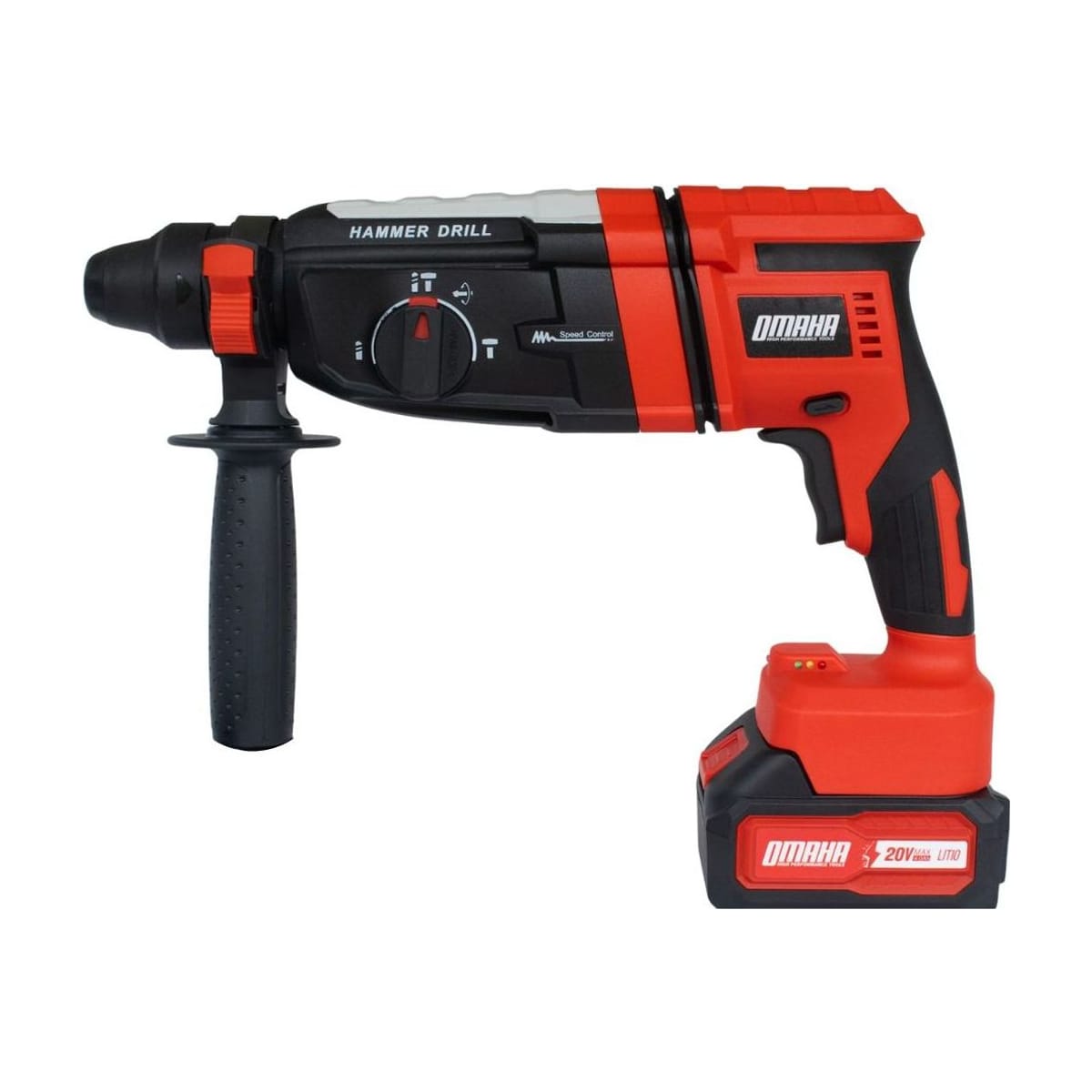 Rotomartillo a Batería SDS Plus 25mm Brushless + Batería 4Ah + Cargador RMBAT-20K - Omaha