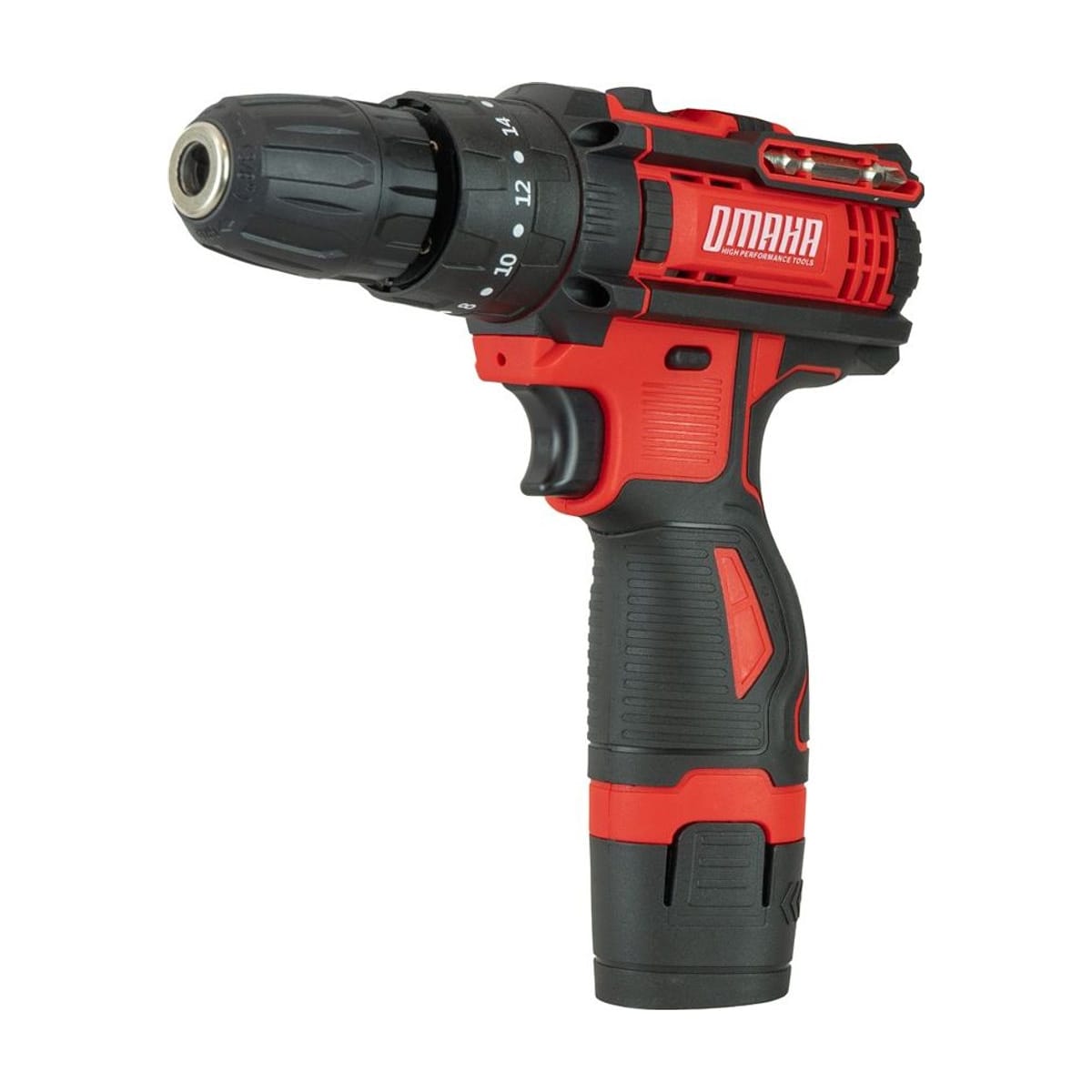Taladro Atornillador Percutor a Batería 12V 25Nm 10mm + 2 Baterías + Cargador TBAT-12 - Omaha