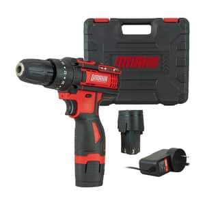 Taladro Atornillador Percutor 12V 25Nm 10mm + 2 Baterías + Cargador TBAT-12 - Omaha