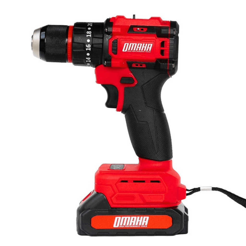 Taladro Atornillador Percutor 20v 10mm + 2 Baterias + Cargador TBAT-20 - Omaha