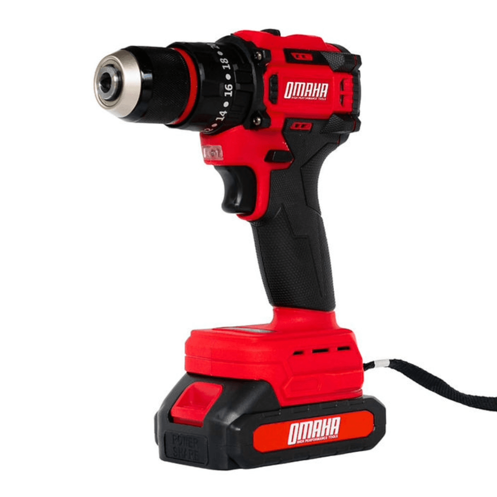 Taladro Atornillador Percutor A Batería 20v 10mm + 2 Baterias + Cargador TBAT-20 - Omaha