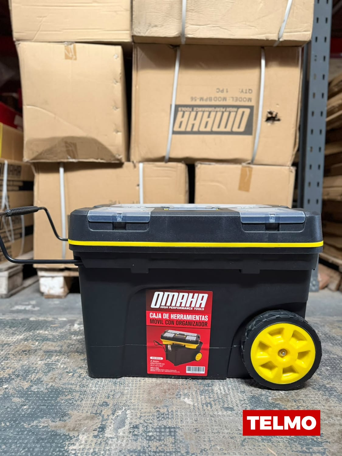 Caja Herramientas Plástica Ruedas Cierres Metálicos 640x420x360mm Organizadores BPM-56 - Omaha , foto real