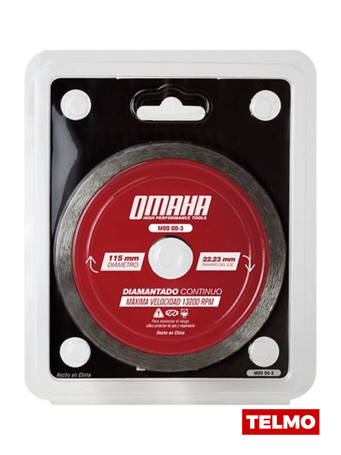 Disco Diamantado Continuo 115mm 4 1/2" Espesor 2mm Centro 22,23mm DD-3 - Omaha