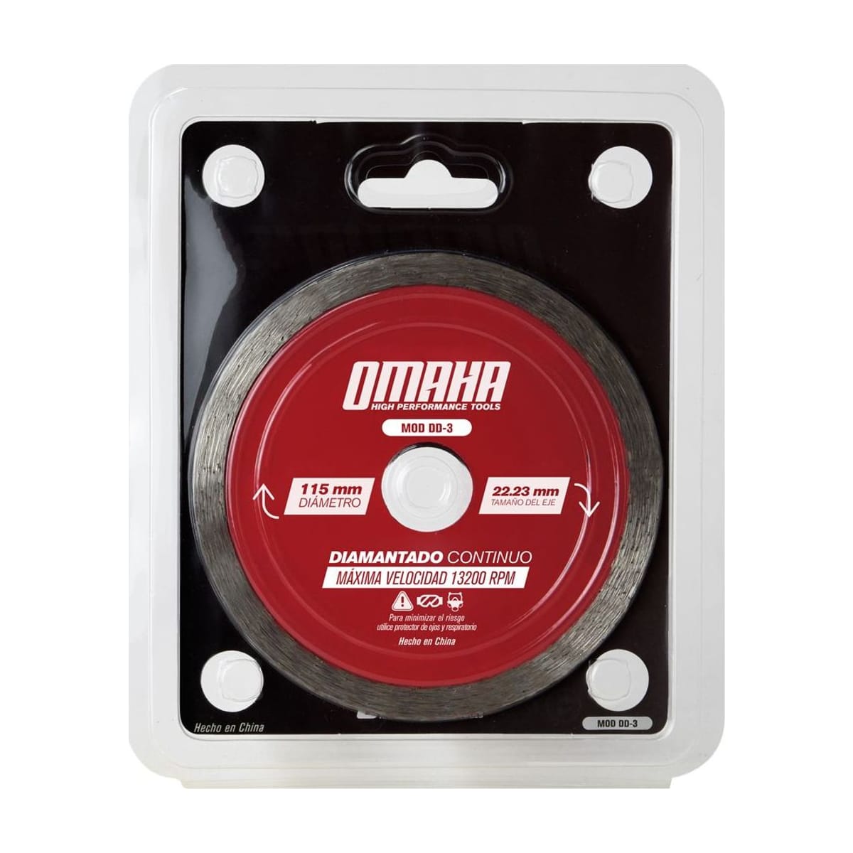 Disco Diamantado Continuo 115mm 4 1/2" Espesor 2mm Centro 22,23mm DD-3 - Omaha