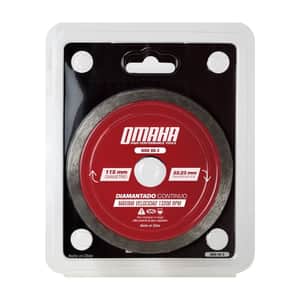 Disco Diamantado Continuo 115mm 4 1/2" Espesor 2mm Centro 22,23mm DD-3 - Omaha