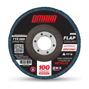 Disco Flap Desbaste Zirconio T29 115mm Grano 100 DFZ45100 - Omaha