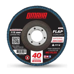Disco Flap Desbaste Zirconio T29 115mm Grano 40 DFZ4540 - Omaha