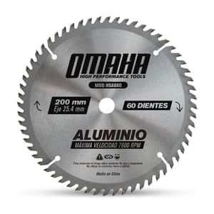 Hoja Sierra Circular Aluminio 200mm 60 Dientes HSA860 - Omaha