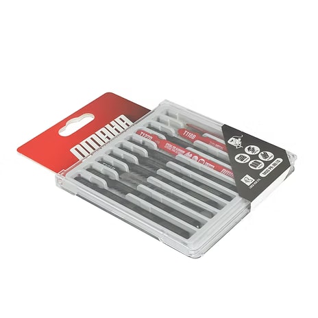 Set Hojas Sierra Caladora Encastre T Madera Metal Aluminio + Estuche 10 Piezas PR-JBL10 - Omaha