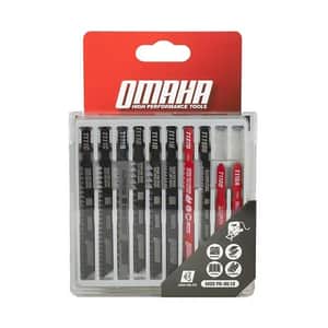 Set Hojas Sierra Caladora Encastre T Madera Metal Aluminio + Estuche 10 Piezas PR-JBL10 - Omaha