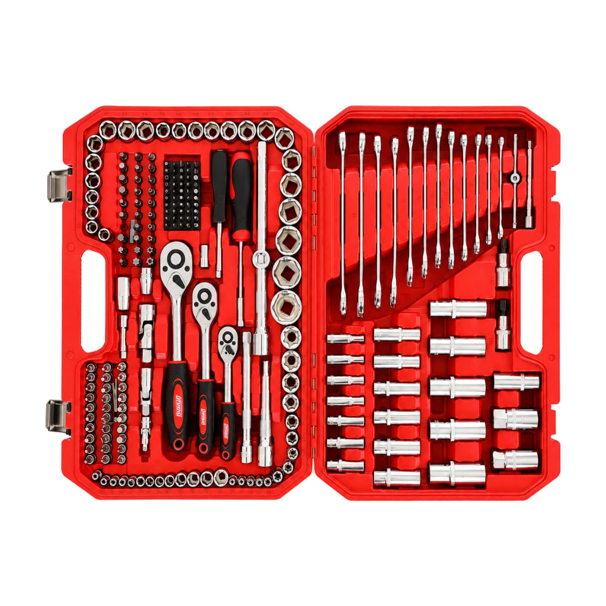 Set Tubos Herramientas 1/2" 3/8" 1/4" Chrome Vanadium 216 Piezas SHK-216 - Omaha