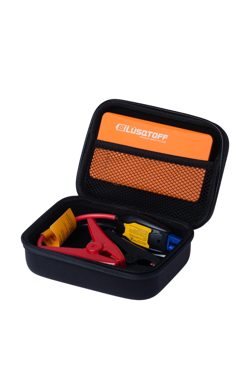 Arrancador Batería Portátil 12V 150A Pico 300A Power Bank 6000mAh + Pinzas + Cargador PB-100 - Lusqtoff
