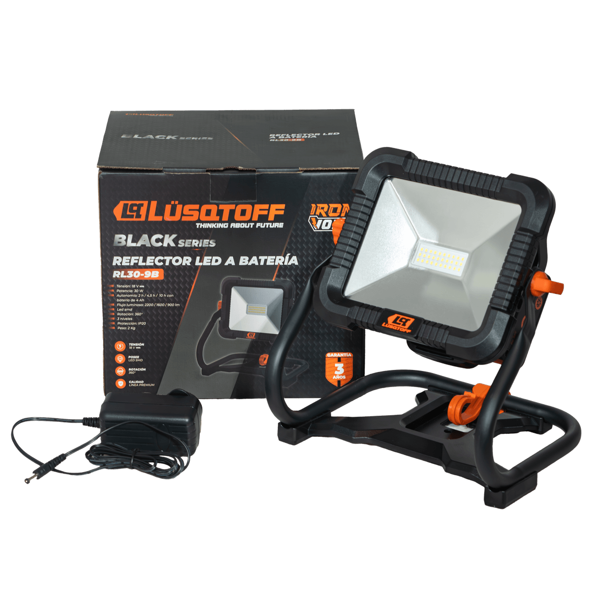 Reflector LED A Batería 18V 30W 2200lm RL30-9B - Lusqtoff