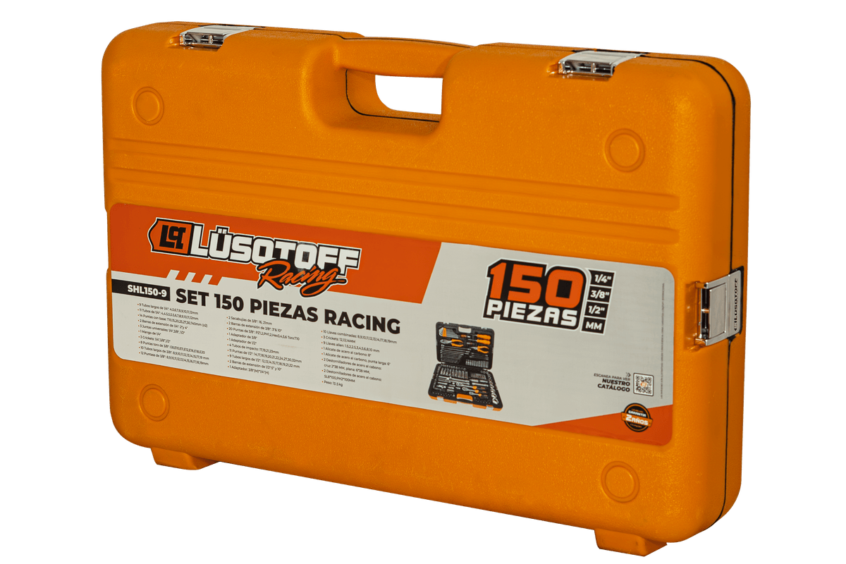 Set de Herramientas 150 Piezas 1/4" 3/8" 1/2" SHL150-9 - Lusqtoff