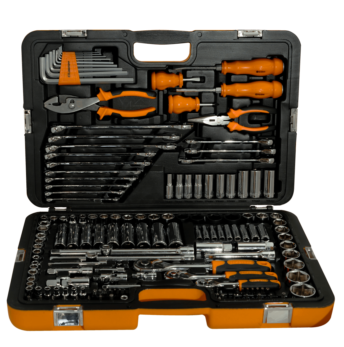 Set de Herramientas 150 Piezas 1/4" 3/8" 1/2" SHL150-9 - Lusqtoff