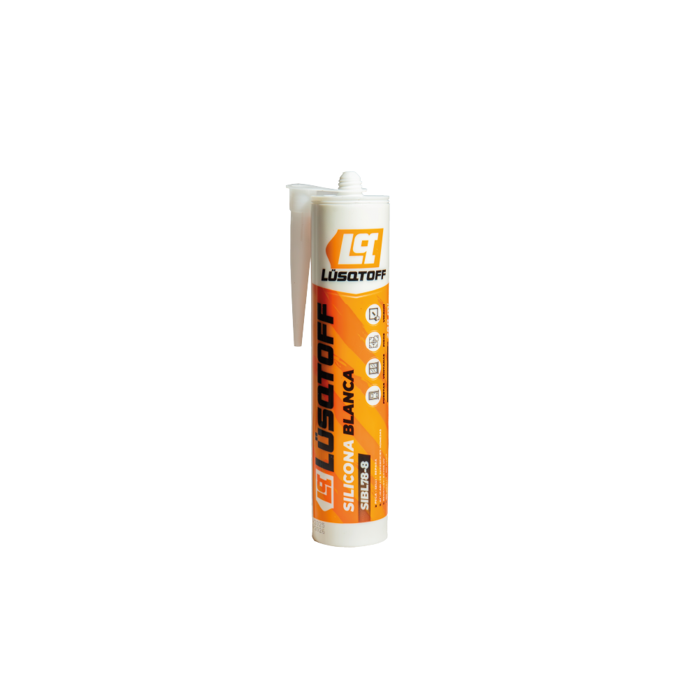 Silicona Acética Blanca 280ml SIBL78-8 - Lusqtoff