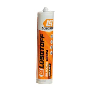 Silicona Negra Acética 280ml SINGL78-8 - Lusqtoff