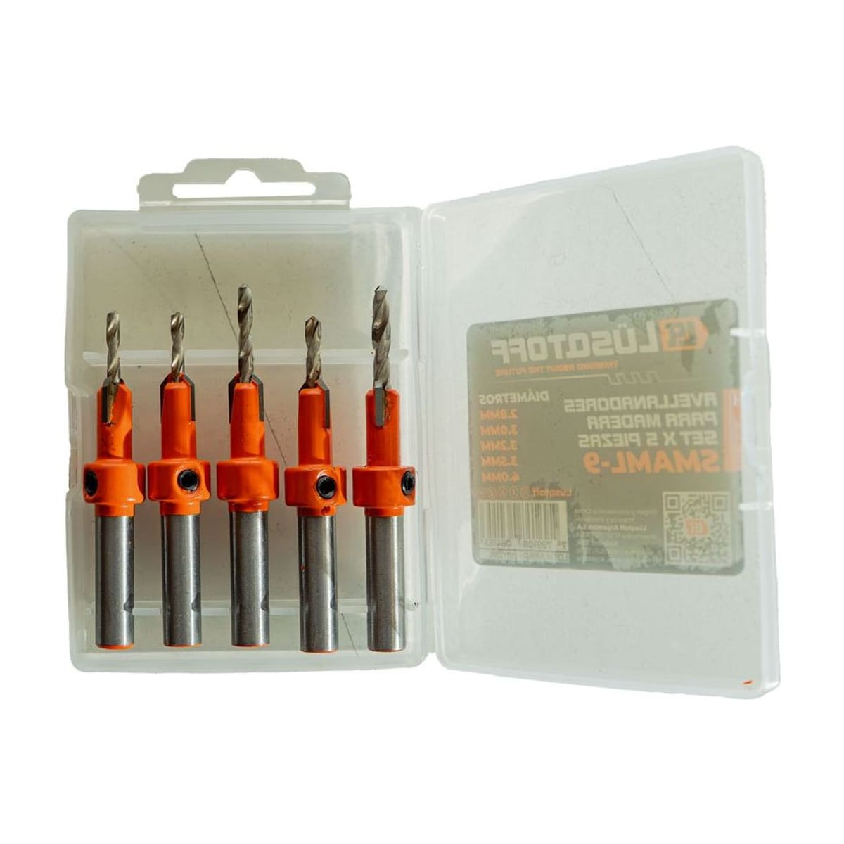 Set de Mechas Avellanadoras para Madera SMAML-9 - Lusqtoff
