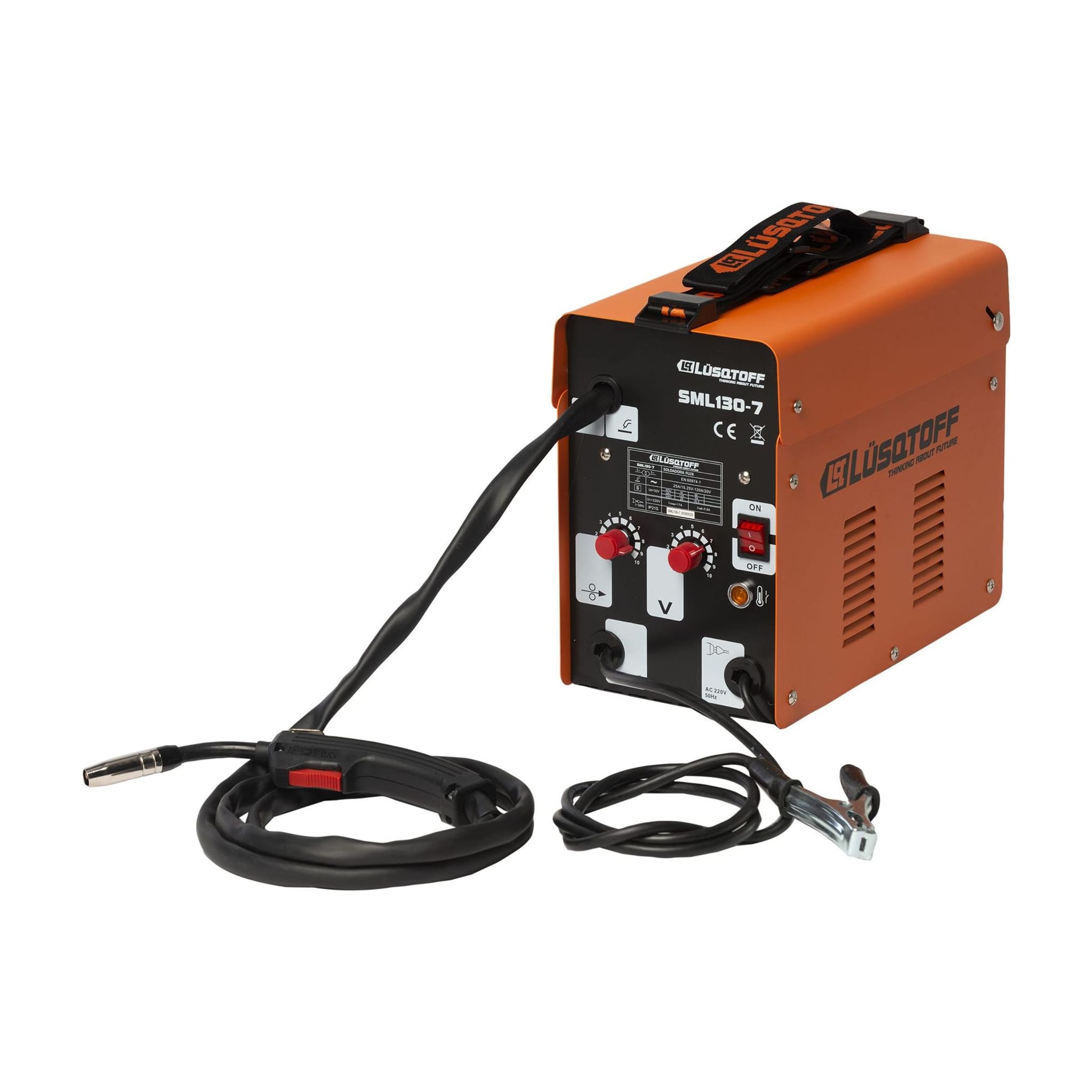 Soldadora Mig Flux 130 + Rollo De Alambre SML130-7 - Lusqtoff