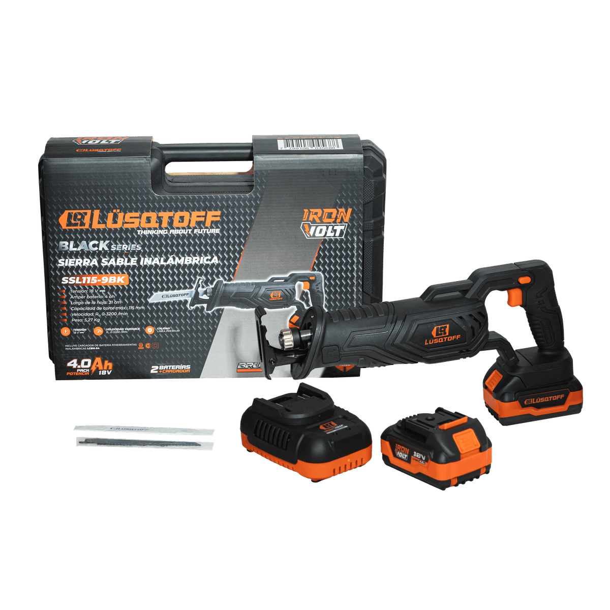 Sierra Sable A Batería 18V 115mm SSL115-9BK - Lusqtoff