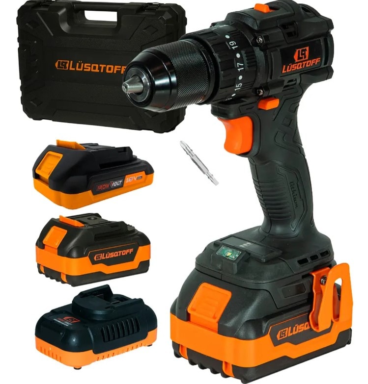 Taladro Percutor A Batería 18v Brushless 13mm 75nm TIL95-9BK - Lusqtoff