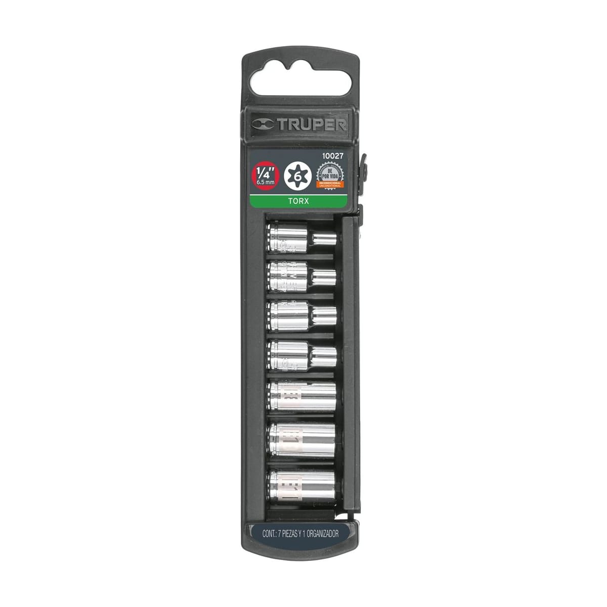Juego 7 Dados Torx Encastre 1/4 JDTH-1/4X7 - Truper