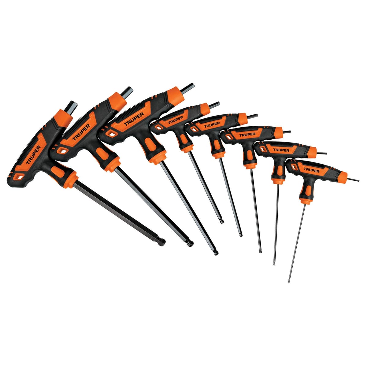 Juego 8 Llaves Allen Mango T Std 5/64-3/8 ALL-8TPX - Truper