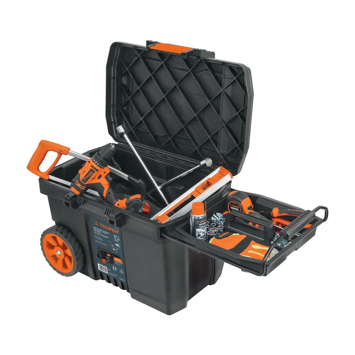 Caja de Herramientas 23 Ruedas Mango Telescópico CHP-23R - Truper